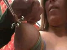 Nipple play and Needles to Pussy