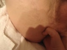Hubbie getting his ass fisted - Femdom