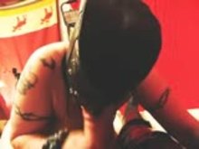 Cock Sucking leather Slave