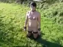 Abusing my slave outdoor