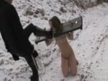 Snow BDSM Outdoors - Lesbian