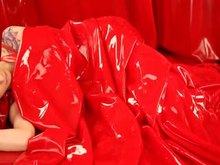 Susan Wayland Red Latex Bed