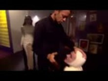 Face slapped and fucked latex whores