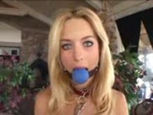 Gagged Blonde Bondage Whore