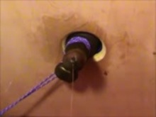 Black cock milked in cockboard