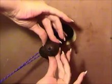 Black cock milked in cockboard