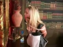 Tied Up and gagged Maid Struggling
