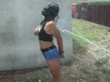 French Real-life Slave outdoors