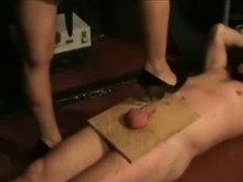Balls Tortured with High Heels 