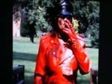 Red Leather Mistress Outdoors
