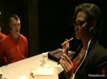 TV Lawyer Mistress dominating prisoner