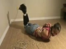 Hogtied And Struggling