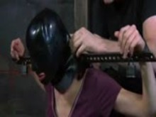 Anal Hooked Slave's Cunt whipping      