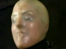 Breath Play in Latex Hood