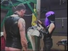Femdom Hot wax and CBT