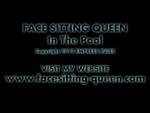 Breath control Femdom at Pool