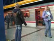 Slut sucking cock in Public Train station