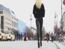 Outdoors on the street in Latex