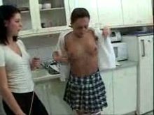 Sexy Slut getting whipped and spanked in the kitchen
