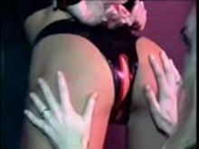 Domme Makes Her Hot Brunette Slave Cum