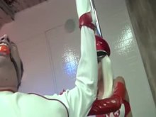 Ass Spanking of Gagged Slave boy