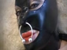 Bizarre Hooded Cunt Play