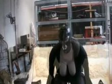Bizarre Hooded Cunt Play