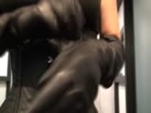 Tease and Denial in heavy leather and restraints