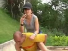 Arrogant Femdom pony ride