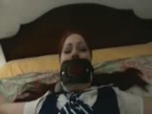 Muffler Gagged and Tied