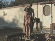 Slave Kimberly BDSM Outdoors