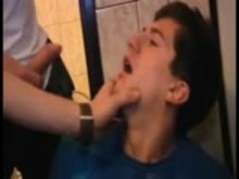 Gay BDSM humiliation in Toilet