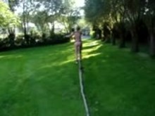Slave Girl at work - Outdoor BDSM
