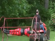 Bizarre ride for Latex Slave
