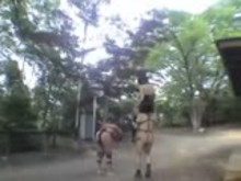 Hardcore Femdom BDSM outdoors