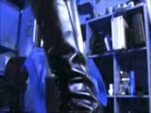 High heels boots cum and dom