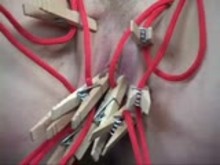 Cloth Pin Zipper on Pussy