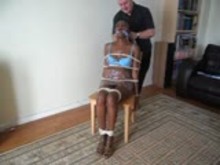 Black Girl Bound to Chair