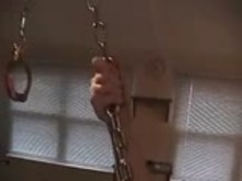 Chained for blowjob