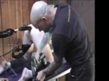 Restrained for fucking machine