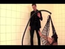 Hanged up to be used