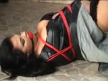 Bondage leather girl