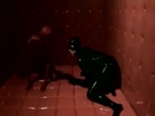Rubber Cat Fight in Latex Cell