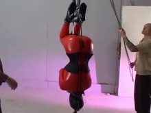 Suspension upside down in rubber and hood