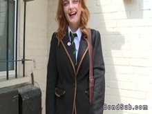 Redhead sub teen anal fucked in bdsm