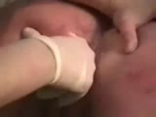 Anal play in restraints