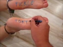 Tickle Torture in leg cuffs