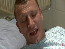 Patient takes the nurse