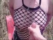 German female Slave in public