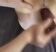 Tied with dildo and anal fucked